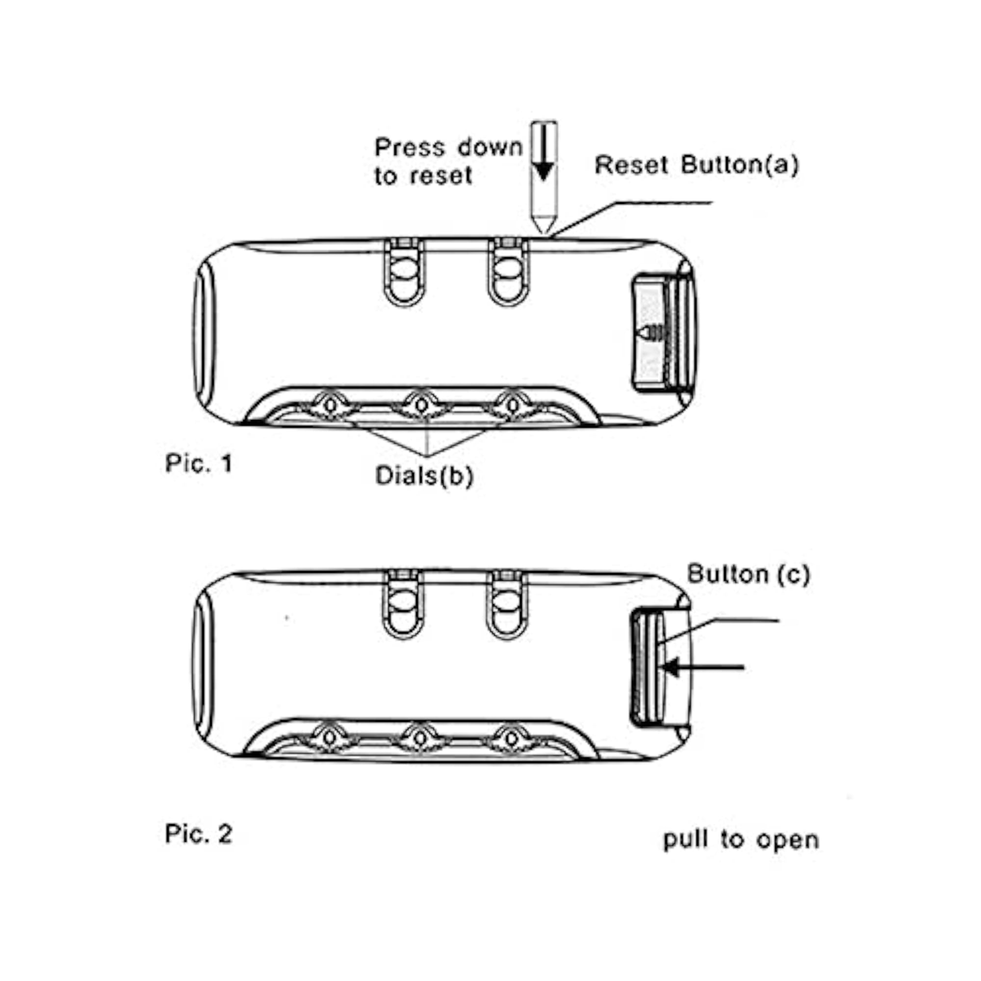 Universal Resettable Suitcase Code Lock
