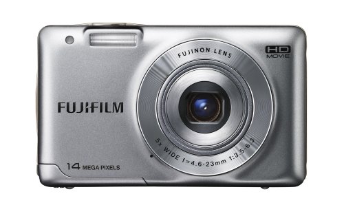 Image of Fujifilm FinePix JX500 14MP Point-and-Shoot Digital Camera (Silver) with SD Card, Carry Case