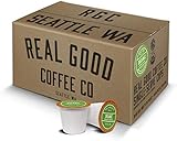 Real Good Coffee Company - Single Use Coffee Pods - Extra Dark Organic Coffee - K-Cup Compatible including Keurig 2.0 Brewers - Recyclable Cups and Packaging - 72 Count