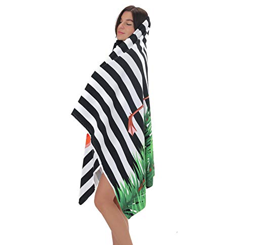 NovForth Oversized Beach Towel 41x73inch Extra Large Microfiber Striped Sand Free Pool and Swim Towels Quick Dry for Adults and Kids Super Absorbent