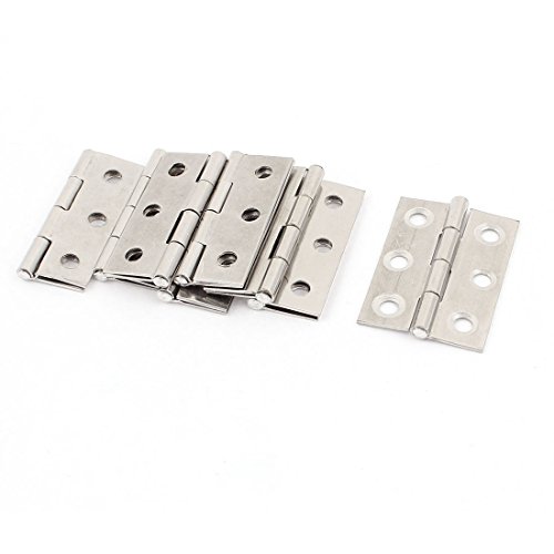 Aexit 8 Pcs Clothes Hangers Stainless Steel 4.5Mm Mounting Hole 1.7" Length Cabinet Children's Clothes Hangers Door Hinge #TOP8