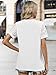 Enunube T-Shirts Lace Short Sleeve V Neck Tees Going Out Tops for Fashion Trendy Lightweight Soft Blouse Casual Summer Beach Vacation Clothes 2025, White+Black, L