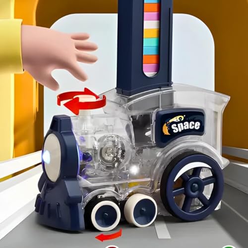 TREM DOMINÓ INTERATIVO ILUMINADO - BRINQUEDO COM LUZES LED E SONS PARA DESENVOLVIMENTO COGNITIVO E C