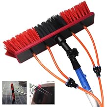 Telescopic Cleaning Brush Solar Panel Cleaning Brush Water Fed Telescopic Brush Aluminum Alloy Material Length 3-12m Extendable Cleaner Window Cleaning Poles with 35cm Brush Head5m