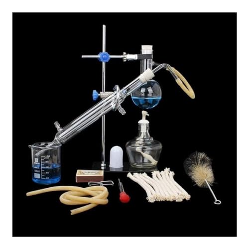 10pcs Lab Glassware Kit Scientific Industry Water Distiller Distillation Apparatus Essential Oil Distiller Purifier Distillation Apparatus Kit