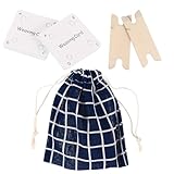 Healvian Kit para Tejer Cuerdas con Tarjetas de Papel y Lanzadera Herramientas de Tejido con Bolsa de Tela Compacto y Portátil para Manualidades y Elaboración Artesanal