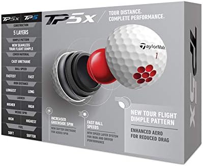 TaylorMade TM21 TP5x Golf Balls 12 Ball Pack White - Image 5