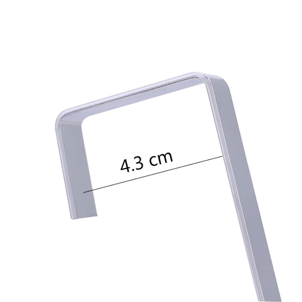 VILLFUL 1pc Metal Hooks Coat Rack Hooks Back of Door Hooks Hangers for Clothes Kitchen Hooks Double-Row Hooks Over Cabinet Hook Rack Hooks for Clothes Back Door Coat Rack Towel Hook Silver