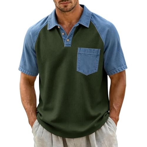 T-shirt de sport pour homme manche courte col revers fitness d'été