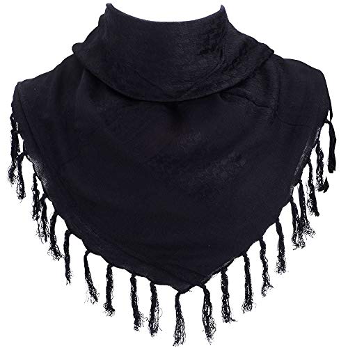 100% Cotton Scarf Military Shemagh Arab Tactical Desert Keffiyeh Thickened Head Neck Scarf Wrap for Women and Men 43