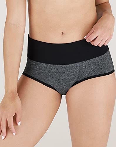 Innersy Womens Menstrual Period Panties High Waist Cotton Postpartum Underwear 3 Pack(Large, Lake Blue/Light Green/Heather Grey) #TOP1