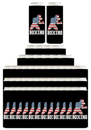 USA Flag Gifts For Men USA Sports Boxing 48-Pack Ultra Slim Drink Can Coolers Party Pack