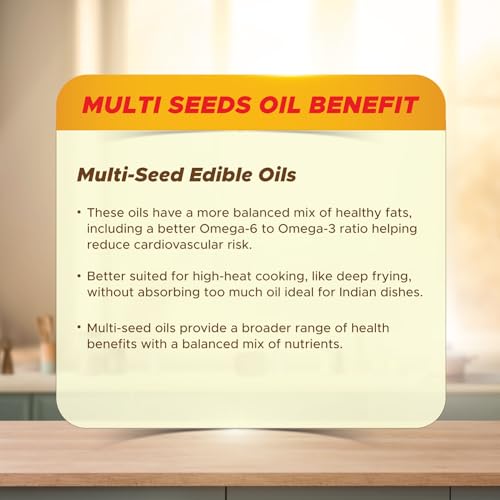 Image of Saffola Total Oil | Heart Pro | Multi source Edible Oil (Blend of Refined Rice Bran oil & Refined Sunflower oil) | Power of 6 | Helps Manage Cholesterol | 5 Litre Jar (Pack of 2)