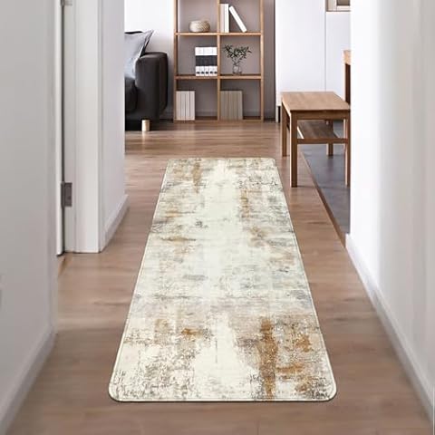 Famibay Non-Slip Abstract Hallway Runner Rug Cover