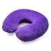 Inflatable Travel Neck Pillow, U-Shape with Washable Soft Cover (Purple)