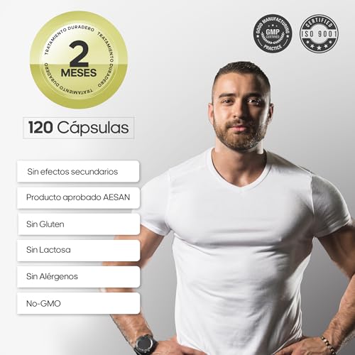 Miniatura 5 de Testosterona Hombre Energía, Fuerza, Musculación Y Vigor Maca Andina, Ginseng, Tribulus Y Taurina Estimulante Energético Mejora El Rendimiento Deportivo Y Muscular Vigorizante 120 Cápsulas