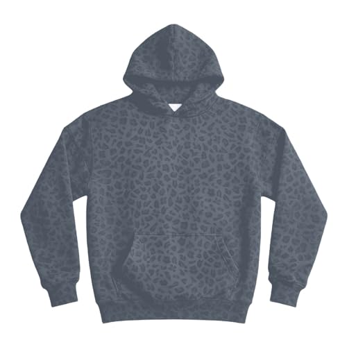Image of Womens Loose Fleece Hoodies Long Sleeve Hoodies Kangaroo Pocket Drop Shoulder Casual Pullover with Hood and Loose Fit for Streetwear Black