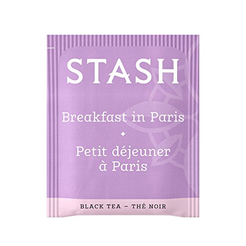 Image of Stash Tea Breakfast In Paris Black Tea - Caffeinated, Non-GMO Project Verified Premium Tea with No Artificial Ingredients, 18 Count (Pack of 6) - 108 Bags Total