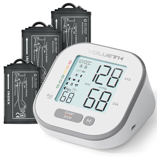Pediatric Blood Pressure Cuff, Blood Pressure Machine for Home Use - 3 Size Cuffs, Small 4'-8', Medium 6'-10' and Large 7'-17', Perfect for Family Health Monitoring