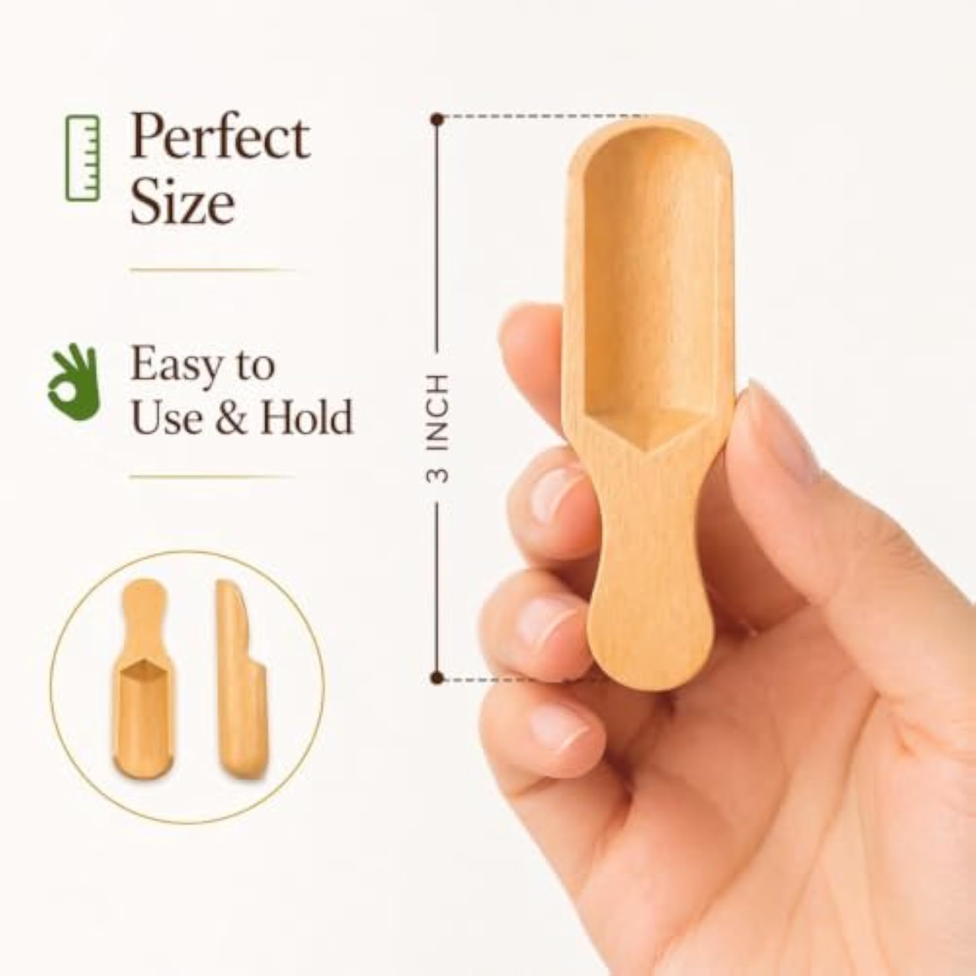 12 PCS Mini Wooden Spoons Bulk for Condiments