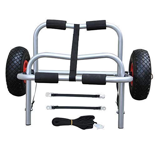 MorTime 28" Universal Kayak Cart, 165LB Heavy Duty Kayak Carrier for Floats, Kayak