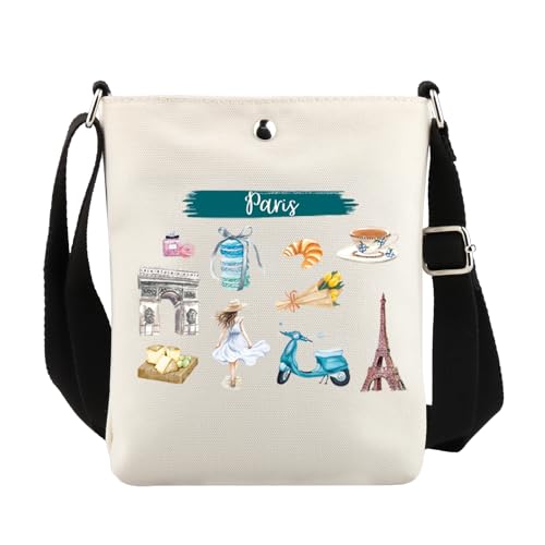 Paris Skyline Crossbody Bag for Travel and Gifts