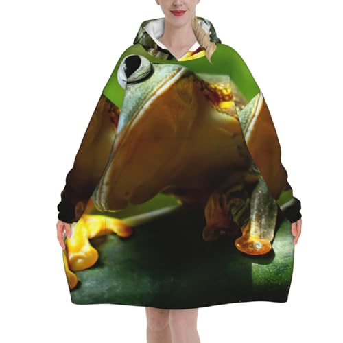 Cadeau pour femme : couverture à capuche grenouille douce EdWal