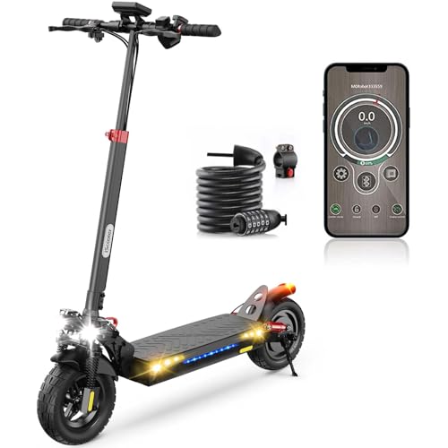iScooter ix4 Patinete Electrico Adultos, Batería 15Ah, MAX Autonomía 60 KM, Poste Elevable, 10' Patinete Eléctrico Plegable con App, Carga 150KG, Cerraduras Electrónicas y Cerradura Electrónica