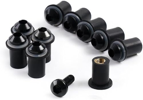 Vista 14 de Kit de tornillos de aluminio para parabrisas de motocicleta, 10 unidades, tornillos de montaje para Kawasaki Z400 Z650 Z750 Z800 Z900 Z250 / Z3