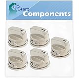 5-Pack Gas Range Knob Replacement for LG EBZ37189611 Compatible with LG LRG30355ST, LG LRG30357ST, LG LRG30855ST Gas Range (Non Super Boil)