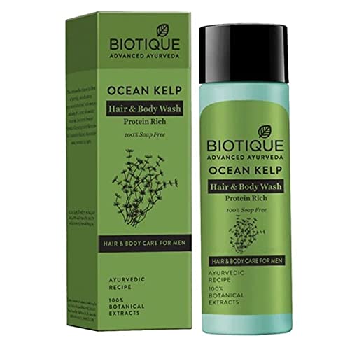 Biotique Ocean Kelp Anti Hairfall Shampoo | Intensive Hair Growth Therapy| Anti Hairfall Shampoo that Maintains Shine |100% Botanical Extracts | Suitable for All Hair Types |120ml