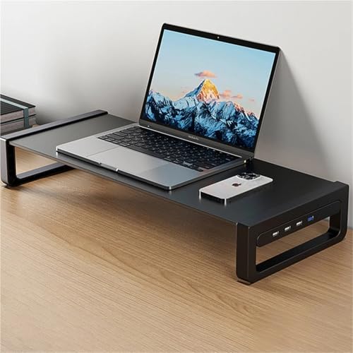 Support d'écran PC avec port USB et rangement clavier A9 - 4