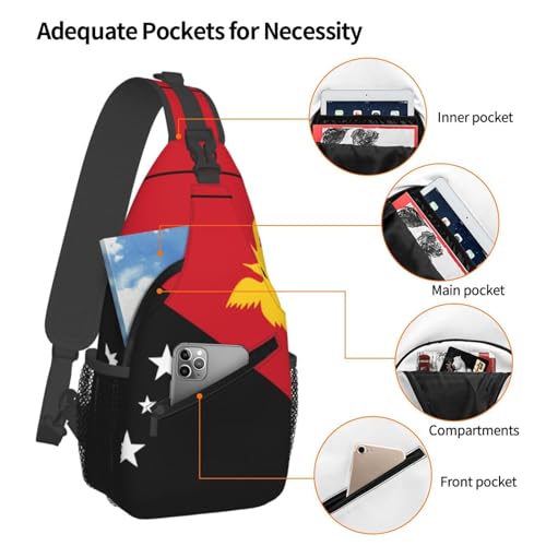 Mochila unisex tipo bandolera con diseño de Papúa Nueva Guinea miniatura 4