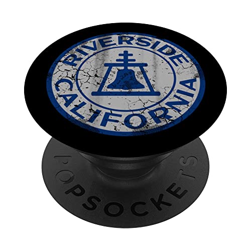 Riverside California bandiera vintage dissolvenza casa famiglia PopSockets PopGrip Intercambiabile