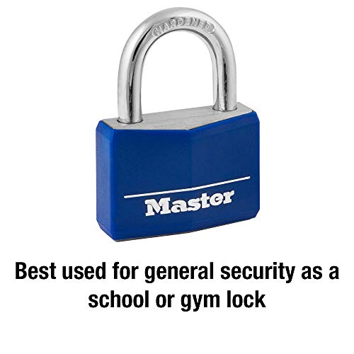 Master Lock 142Dcm Covered Aluminum Keyed Padlock, 1-Pack, Blue #TOP1