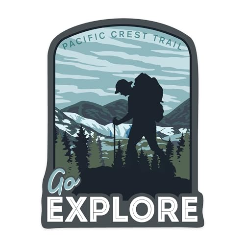 Pacific Crest Trail Die Cut Sticker, Waterproof Vinyl, Large