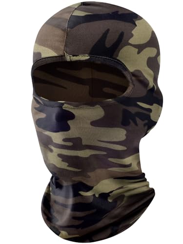 fuinloth Cagoule Masque de ski, protection UV, écharpe pour la moto, écharpe de cou d'été, hommes et femmes Camouflage