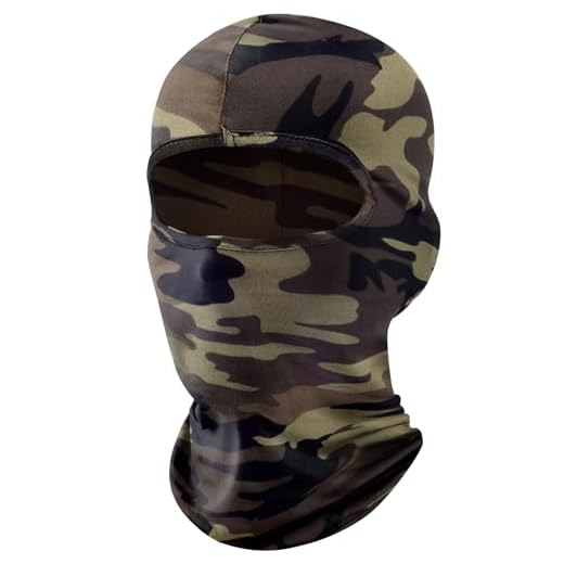 fuinloth Cagoule Masque de ski, protection UV, écharpe pour la moto, écharpe de cou d'été, hommes et femmes Camouflage