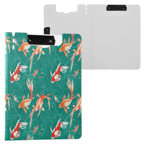 JUMBEAR Portapapeles colorido para carpas A4 con clips dobles, tablero plegable con cubierta, organizador personal ligero adecuado para hospitales, oficinas, escuelas, negocios, suministros de aula