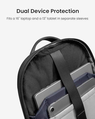 Image of tomtoc T77 Laptop Backpack, Large Business Work Bag Fits 16 Inch Laptop, Water-Resistant, Business Trip, Weekend Getaway