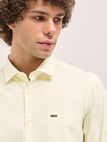 Image of THE BEAR HOUSE Men's Cotton Tailored Fit Long Sleeve Shirt