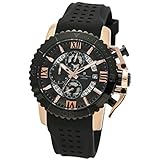 正規品 SalvatoreMarra 腕時計 サルバトーレマーラ SM21103-PGBKBK クロノグラフ ラバーベルト メンズ腕時計 PGBKBK [並行輸入品]