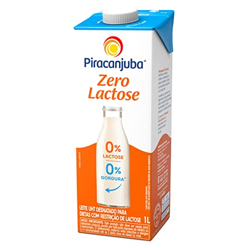 Piracanjuba Zero Lactose - Leite Desnatado, 1L