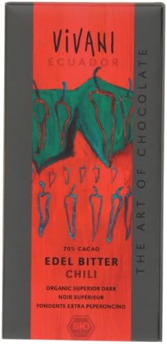 Vivani Organic Superior Dark Chili Chocolate 100 g (Pack of 5)