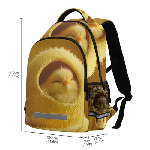 Backpack Chicks Yellow Kids Travel Backpack Lightweight School Cute Bookbags for Boys Girls with Chest Strap3