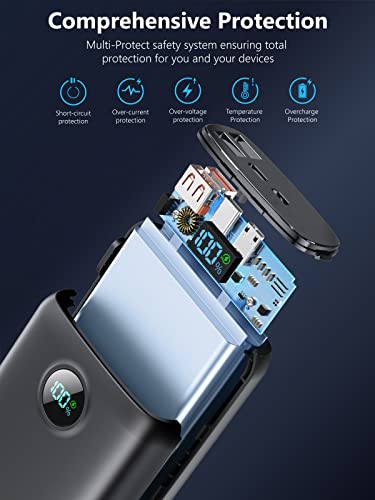 Loveledi Power-Bank-Portable-Charger - 40000Mah Power Bank Qc 4.0 And Pd 30W Quick Charging Built-In Led Display 2 Usb 1Type-C Output Compatible With Most Electronic Devices On The Market #TOP6