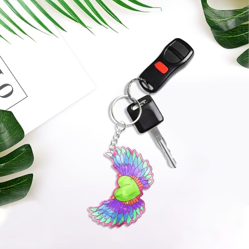Angel Wings Glossy Love Heart Wings Silicone Mold Resin Mold for DIY Keychains Pendant Ornament Resin Crafting Epoxy Mold for Jewellery Making, Chocolate Cake Mould