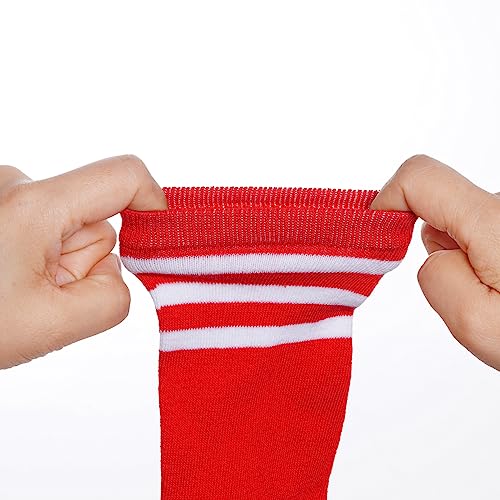 Dxhycc 3 Pairs Stripes Knee High Tube Socks Kids Soccer Socks School Cotton Uniform Sports Socks For Toddler Girls And Boys #TOP3