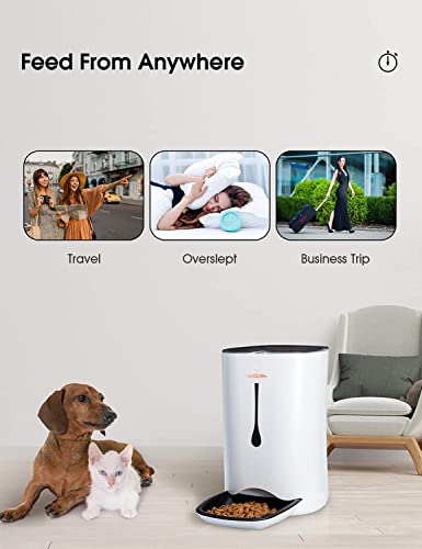 Wopet Automatic Dog Feeder, 7L Pet Food Dispenser For Cats And Dogs, Automatic Cat Feeders With Protion Control, Voice Recorder&Programmable Timer For Up To 5 Meals Per Day #TOP3