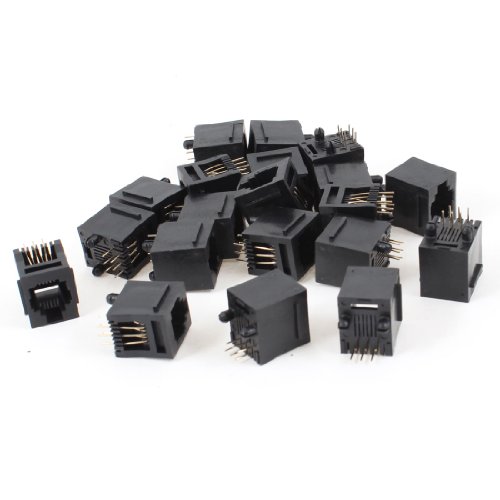 RJ12 6P6C Red PCB Jacks de 180 grados para evitar falsos contactos en redes